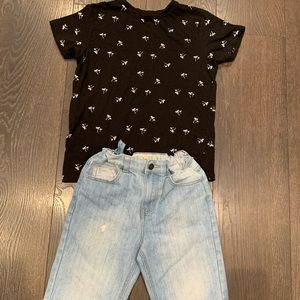 Boys Outfit Combo Tshirt & Shorts Denim